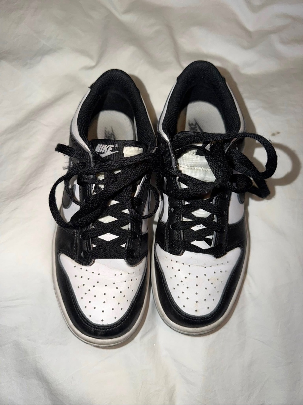 Nike Black and White Dunk Low-Top Sneakers